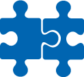 Puzzle icon blue