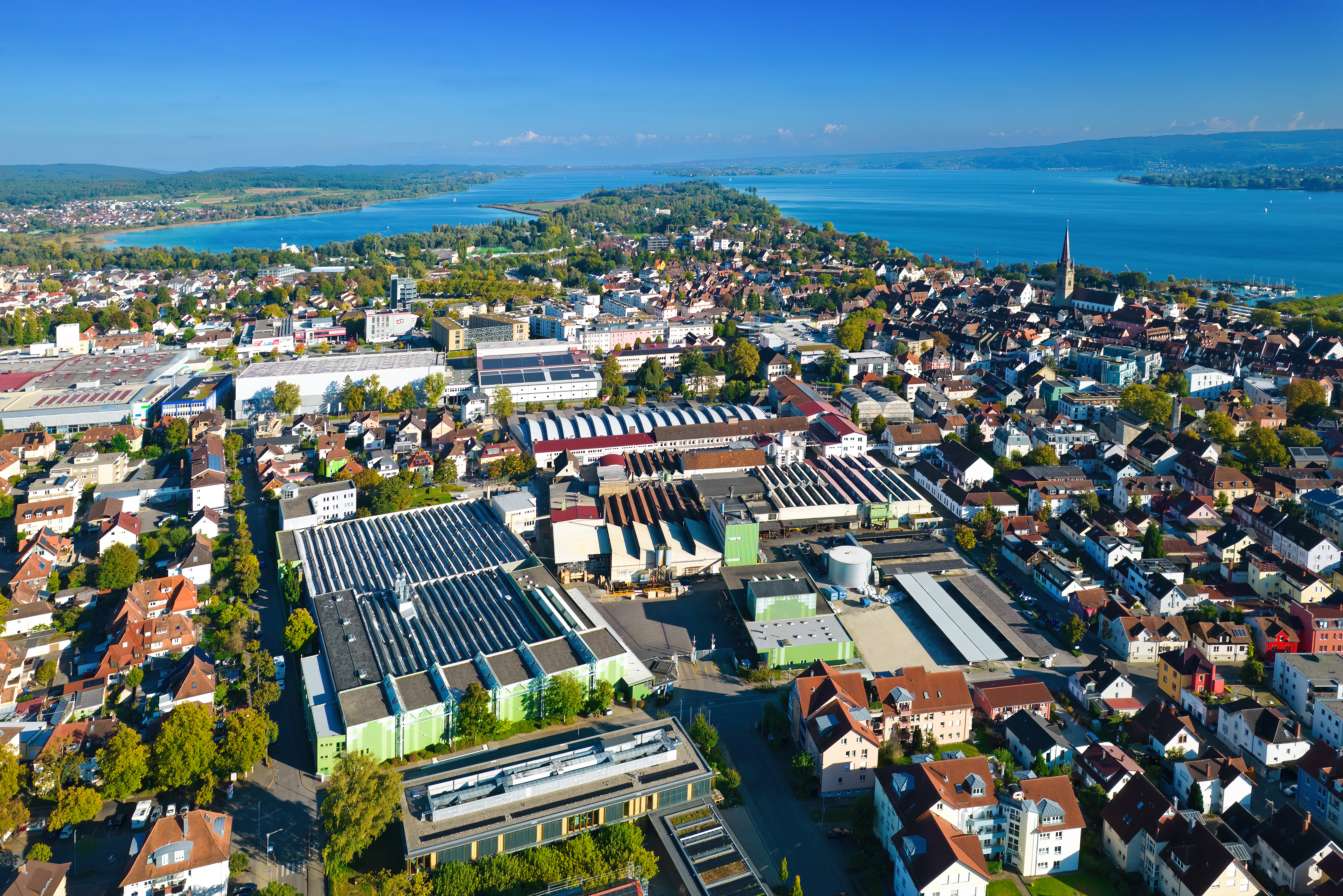 The site of Allweiler Radolfzell shown from a bird perspective.