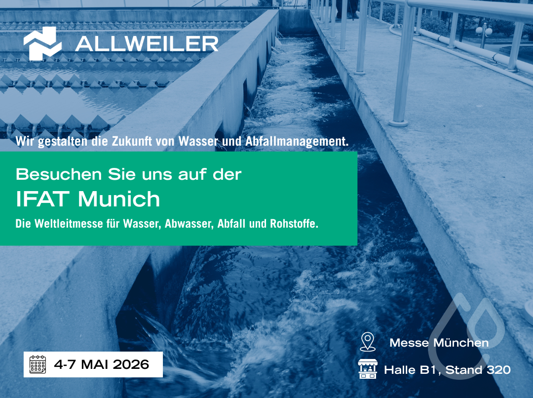 Allweiler nimmt vom 4. bis 7. Mai 2026 an der IFAT-Messe in München teil.