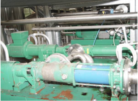 ALLWEILER Exzenterschneckenpumpe zur Förderung von Glycerinphase,Förderdruck 2 bar, Fördermenge 6 m³/h