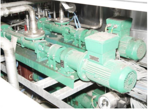 ALLWEILER Exzenterschneckenpumpe zur Förderung von Glycerinphase, Förderdruck 2 bar, Fördermenge 6 m³/h