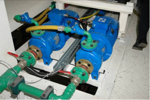 Allweiler-Kreiselpumpen der Baureihe „NB“ als Wasser-Pumpe.